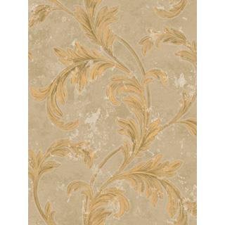 Seabrook Designs HE50207 Heritage Acrylic Coated Scrolls-leaf and ironwork Wallpaper